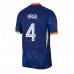 Maillot de foot Pays-Bas Virgil van Dijk #4 Extérieur vêtements Europe 2024 Manches Courtes